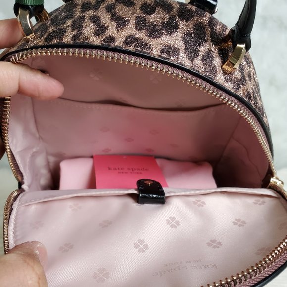 kate spade amelia metallic leopard mini backpack - Picture 6 of 7